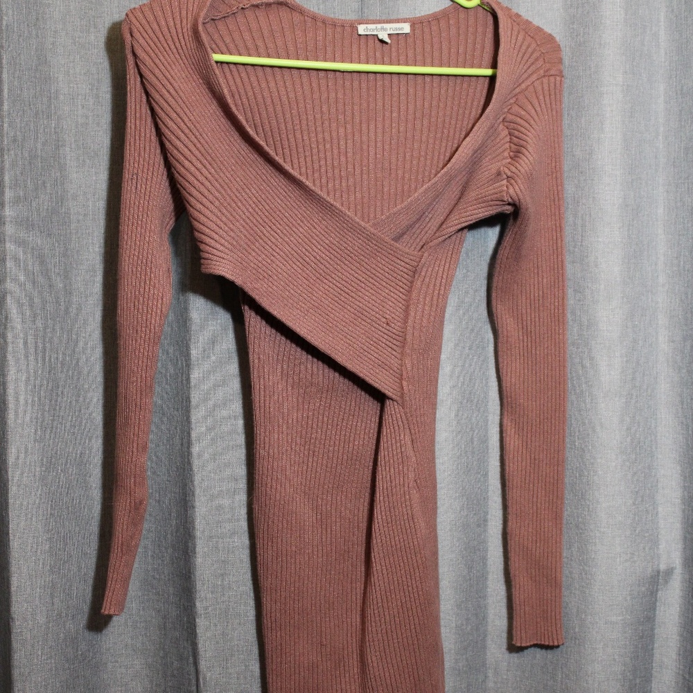Brown knitted dress, Charlotte Russo, Size small